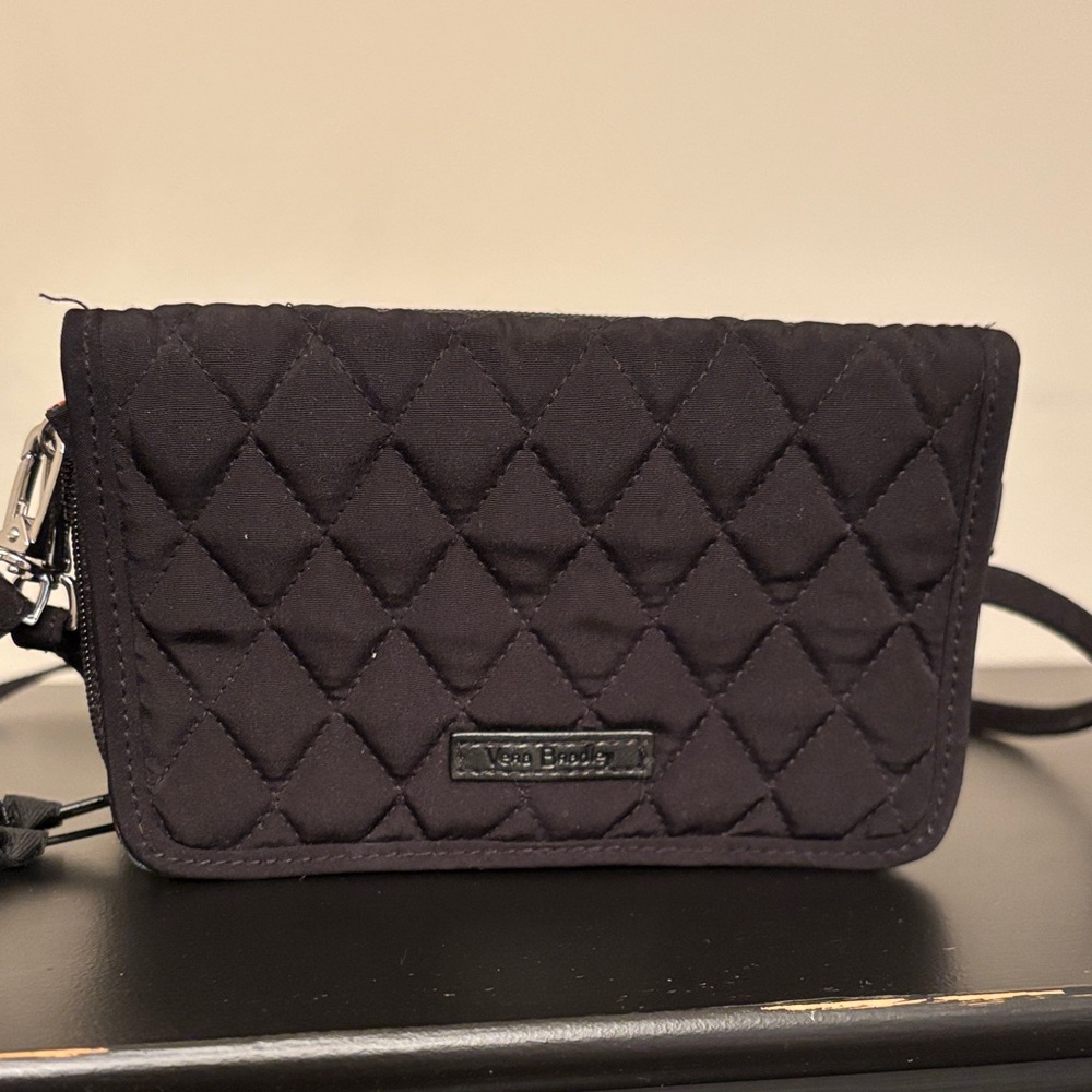 Vera Bradley Black Quilted Wristlet